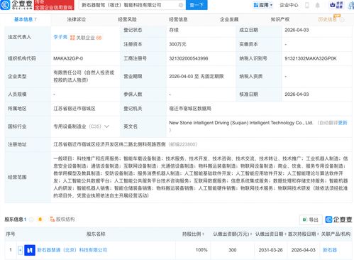 新石器宿遷成立智駕智能科技公司，加碼AI基礎(chǔ)軟件開(kāi)發(fā)，或成自動(dòng)駕駛行業(yè)新變量